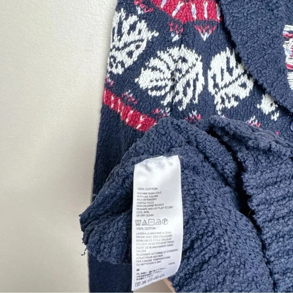 Tommy Bahama Womens  Xsmall Tropical Fair Isle Cardigan Ocean Deep - Picture 13 of 16
